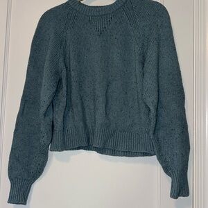 Lou & Grey cropped blue sweater Size S